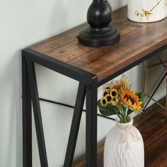 Industrial Cross Console Table