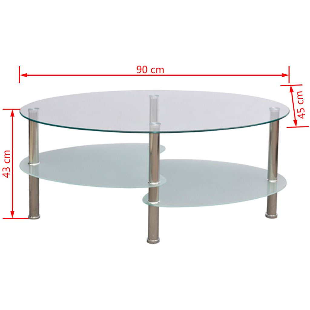 White 3-layer Coffee Table