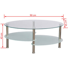 White 3-layer Coffee Table