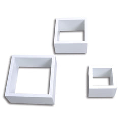 White Cube Shelf Set of 3
