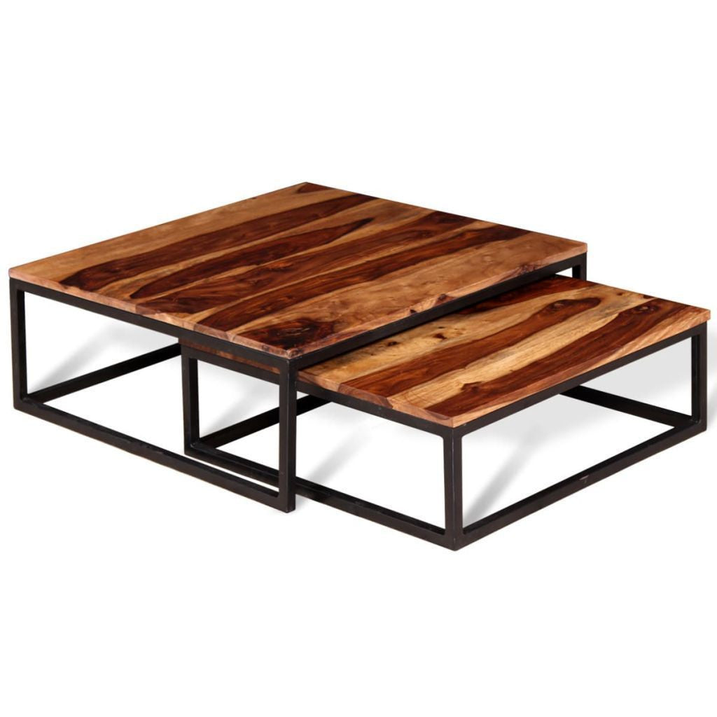 Two Piece Sheesham Nesting Coffee Table