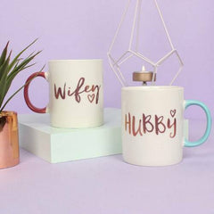 Wifey & Hubby Pair Of Mugs