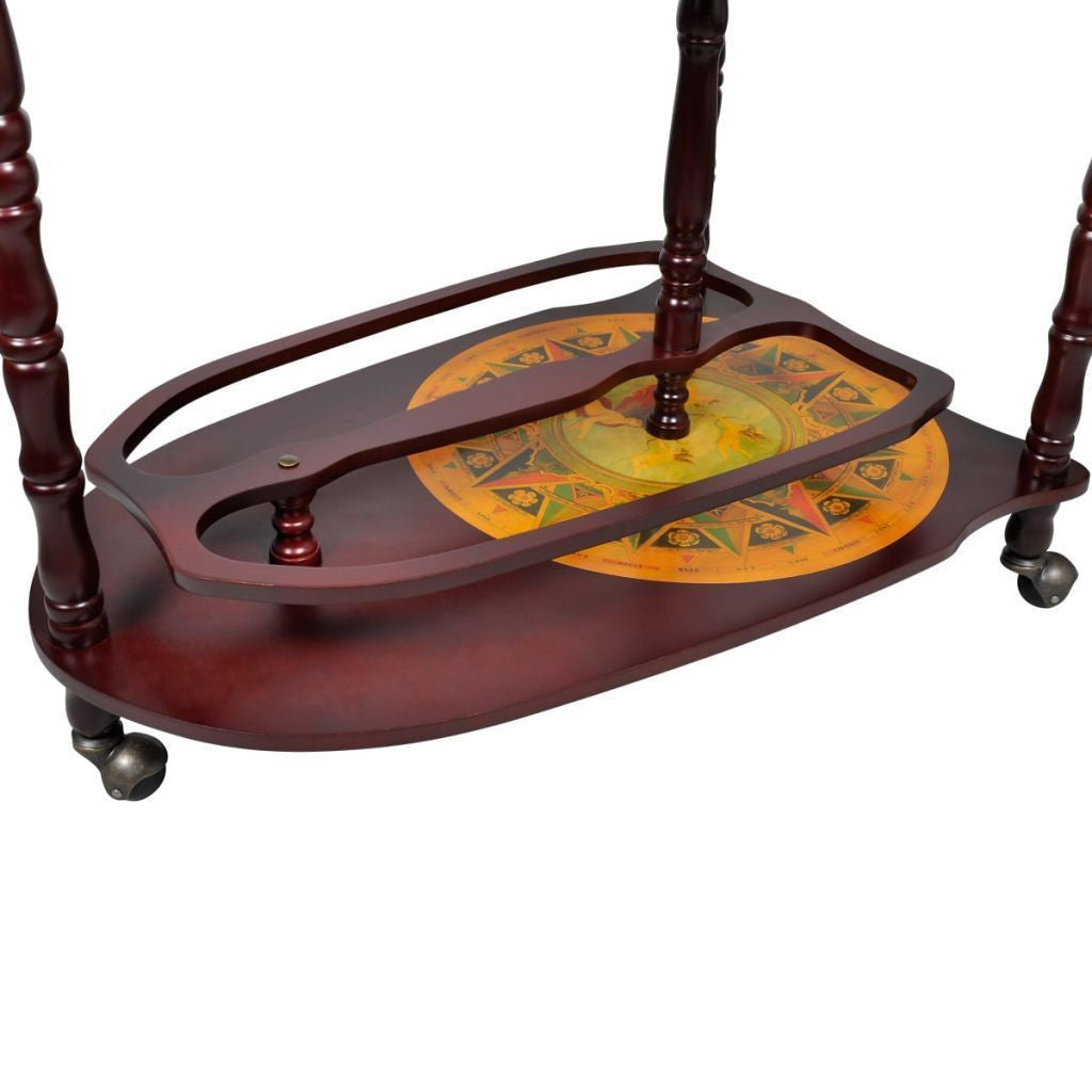 Globe Bar Cabinet with Table Trolley