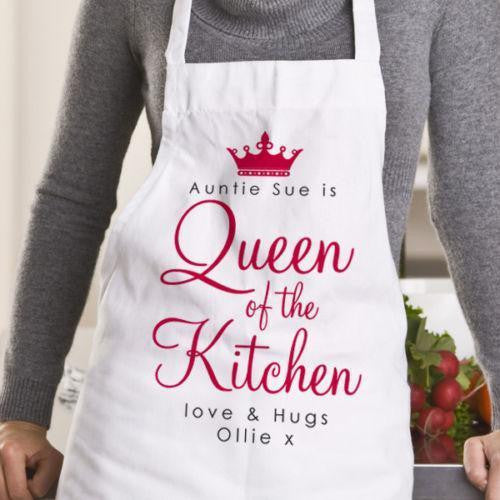Queen Of The Kitchen Personalised Kitchen Apron