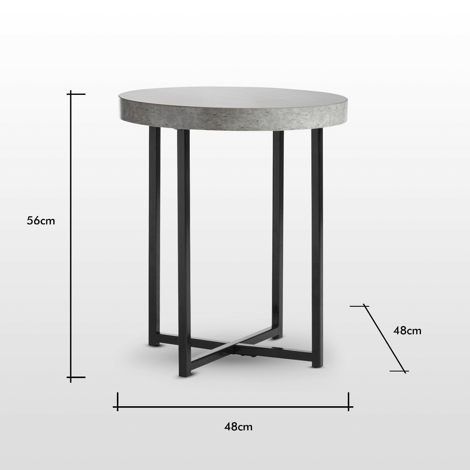 Concrete-Look Side Table