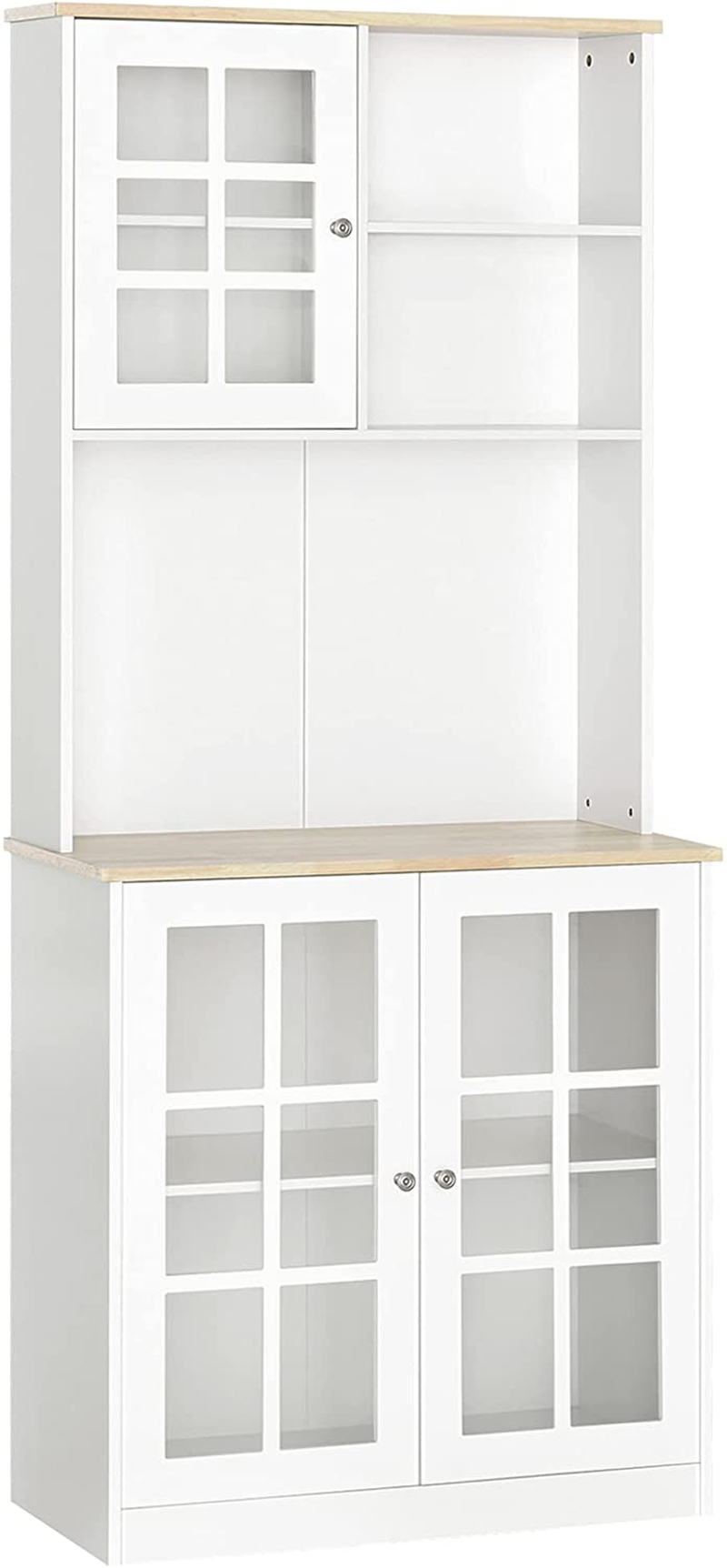 White Double Layered Storage Cabinet & Counter