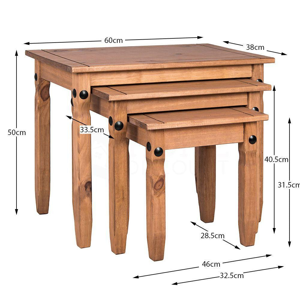 Solid Pine Coffee Tables Nest