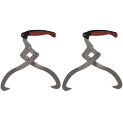 2 x Log Tongs with TPR Handle