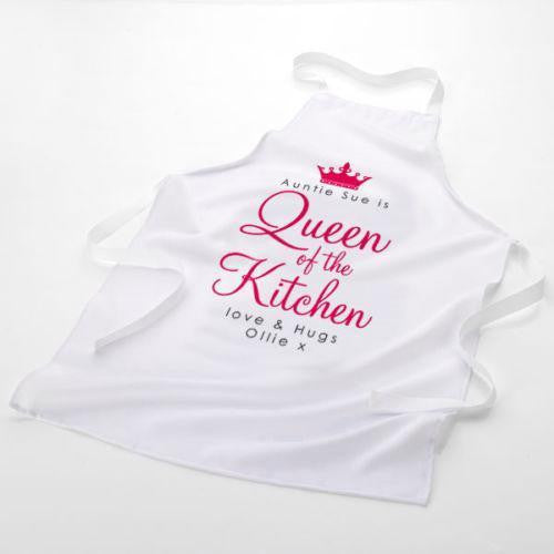 Queen Of The Kitchen Personalised Kitchen Apron