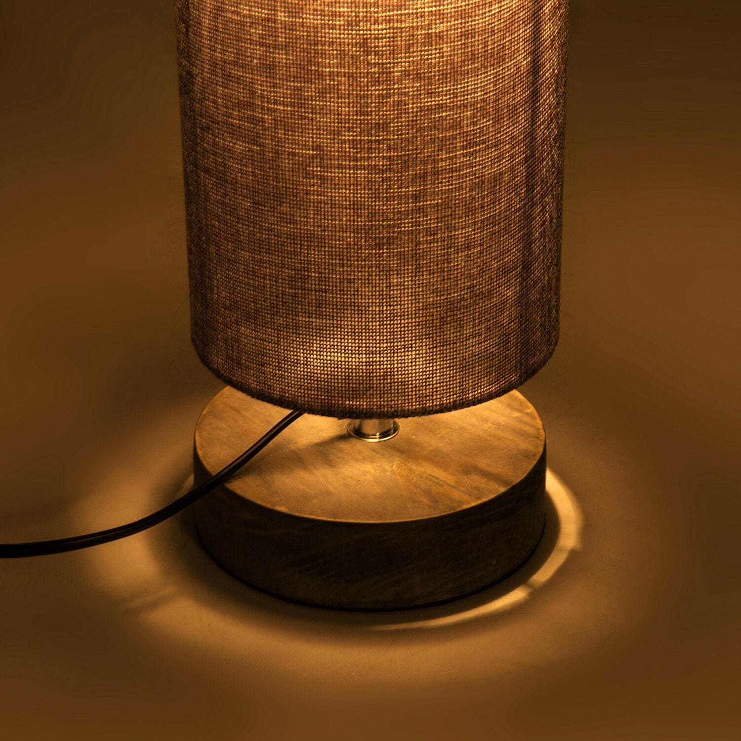 Modern Grey Wooden Floor Lamp