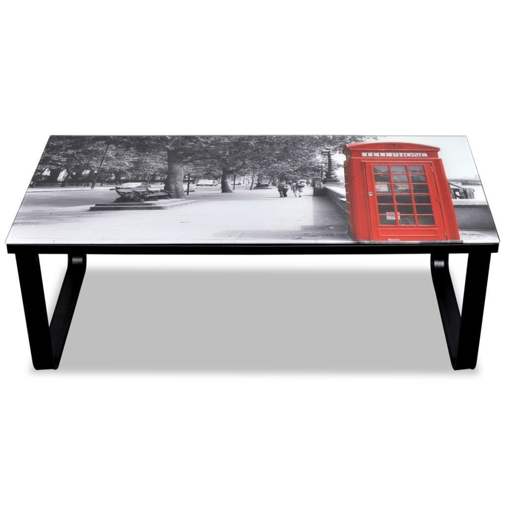 London Inspired Glass Coffee Table