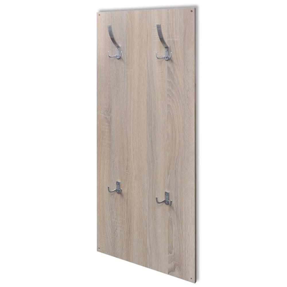 Oak 3 in 1 Wooden Shoe Cabinet, Coat Rack & Mirror