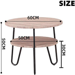 Circular Industrial End Table