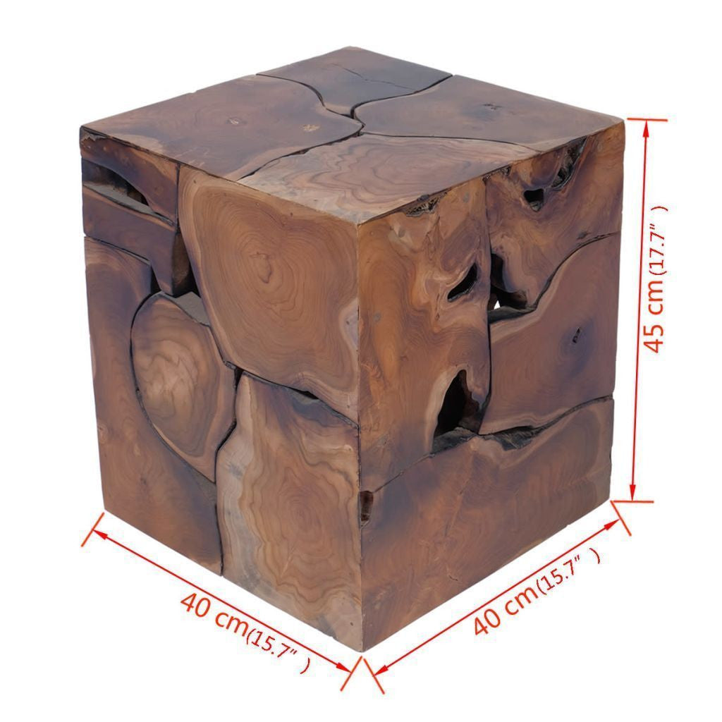 Solid Teak Stool - 40 x 40 x 45 cm
