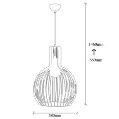 Black Geometric Chandelier Light