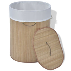 Bamboo Oval Laundry Bin