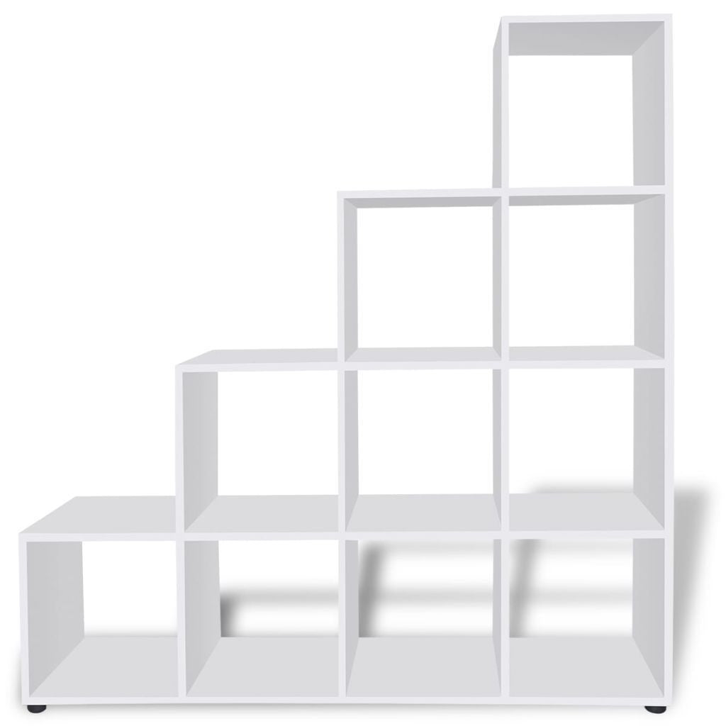 White Staircase Bookcase/Display Shelf - 142 cm