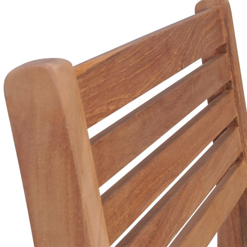 Set of 4 Teak Outdoor Stackable Chairs