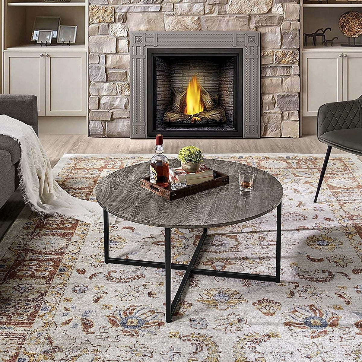Industrial Circular Coffee Table