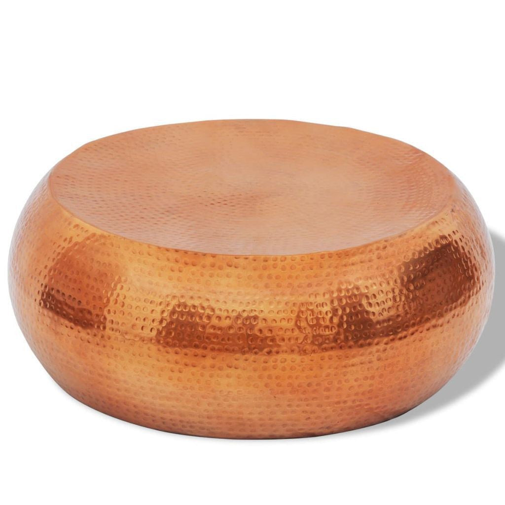 Copper Hammered Aluminium Coffee Table Side