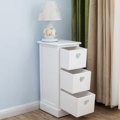 Set of 2 Heart Decorated Drawers