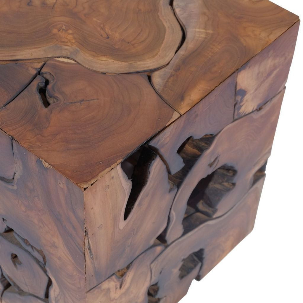Solid Teak Stool - 40 x 40 x 45 cm