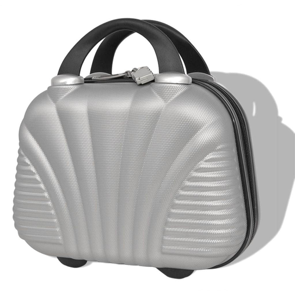 Silver Four Piece Hardcase Trolley Set