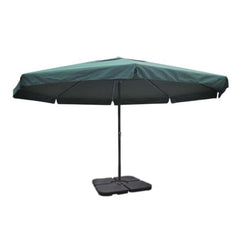 Aluminium Umbrella with Portable Base Green