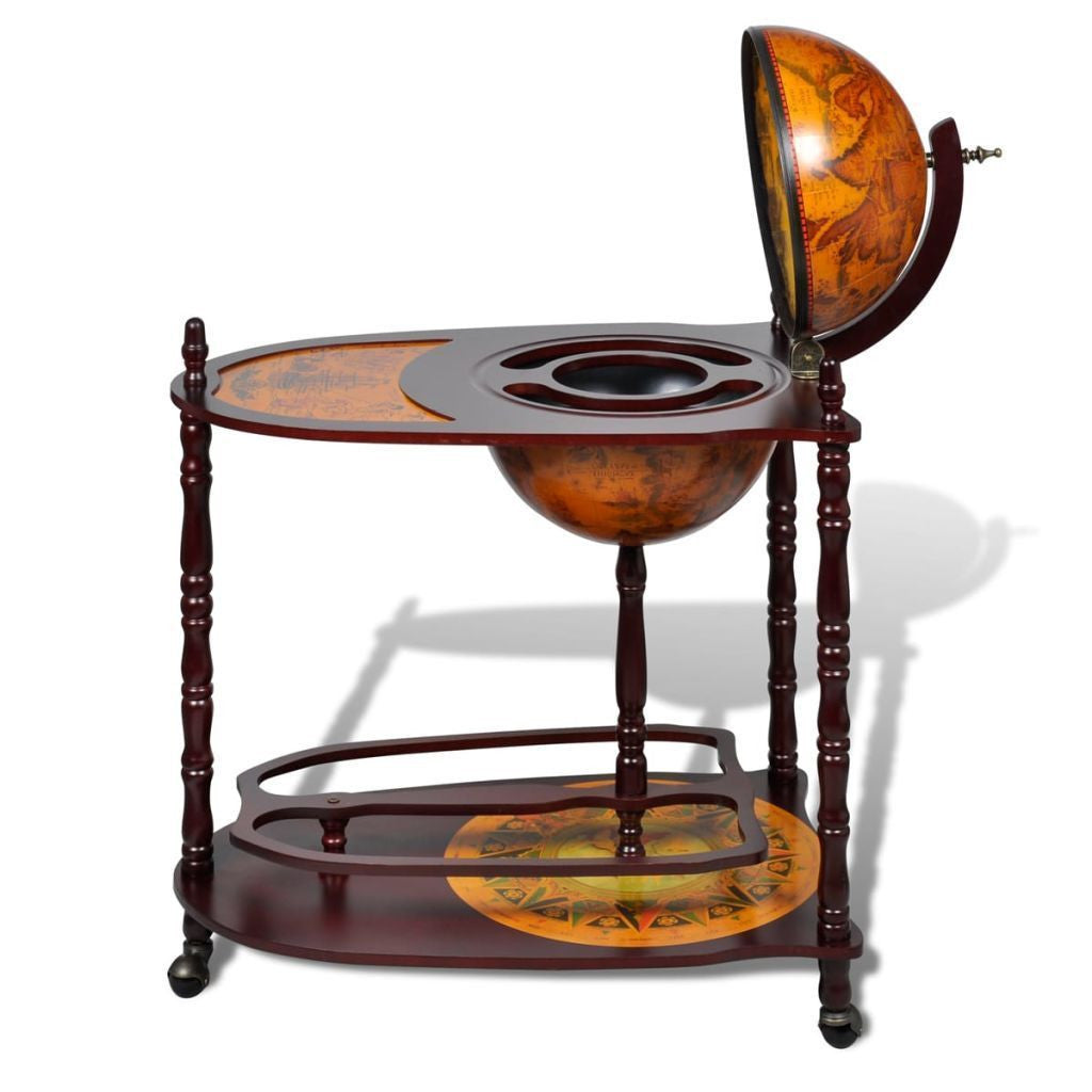 Globe Bar Cabinet with Table Trolley