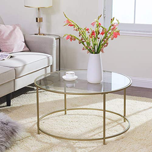 Golden Glass Coffee Table