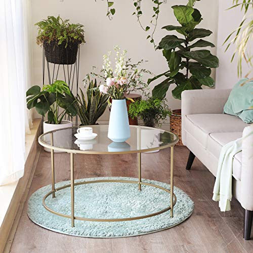 Golden Glass Coffee Table