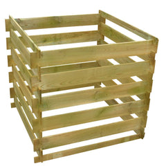 Square Slatted Wooden Compost Bin - 0.54 m3