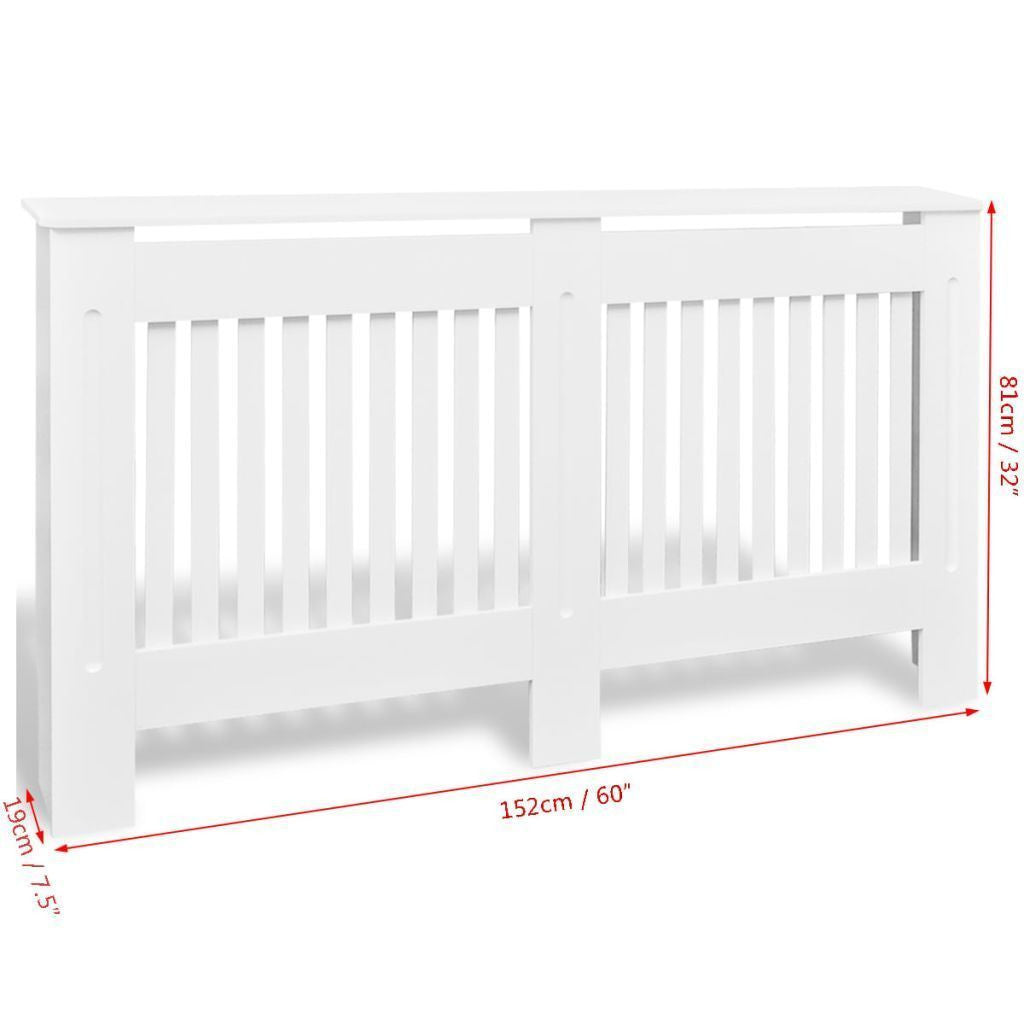 White Radiator Cover - 152 cm