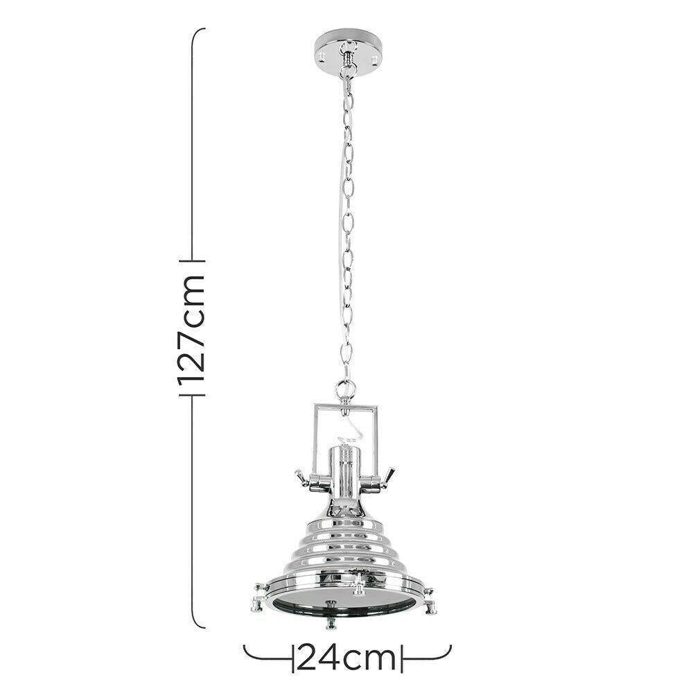 Hanging Industrial Chrome Light