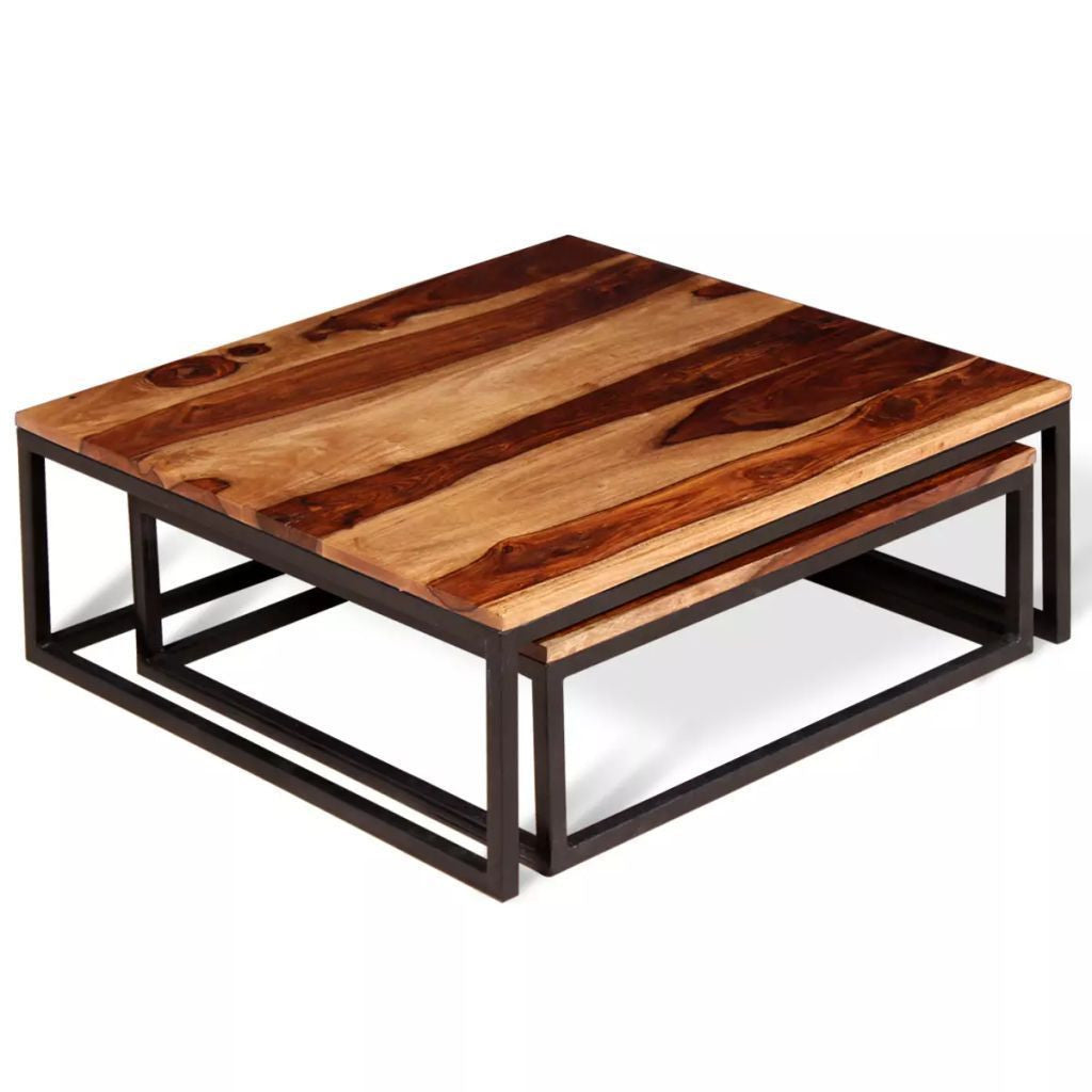 Two Piece Sheesham Nesting Coffee Table