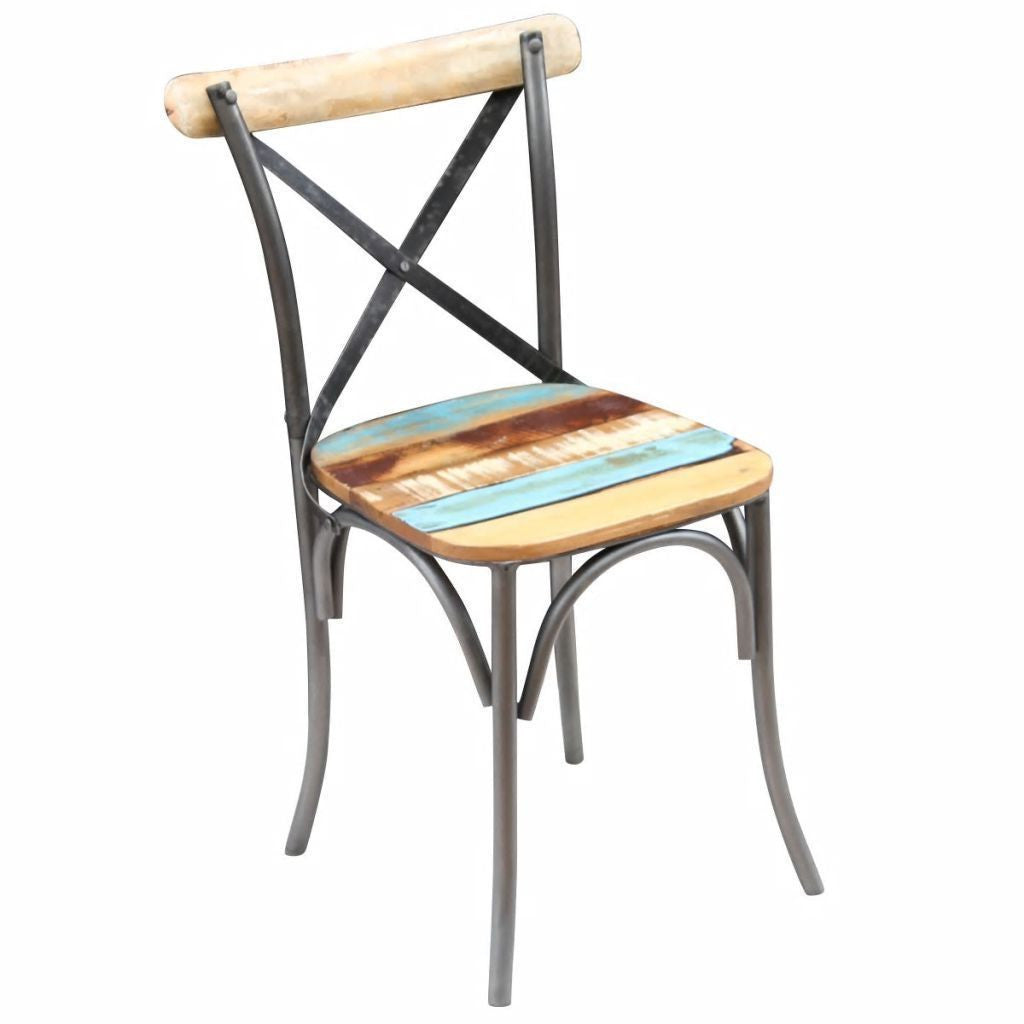 Set of 4 Solid Reclaimed Wood Dining Chairs