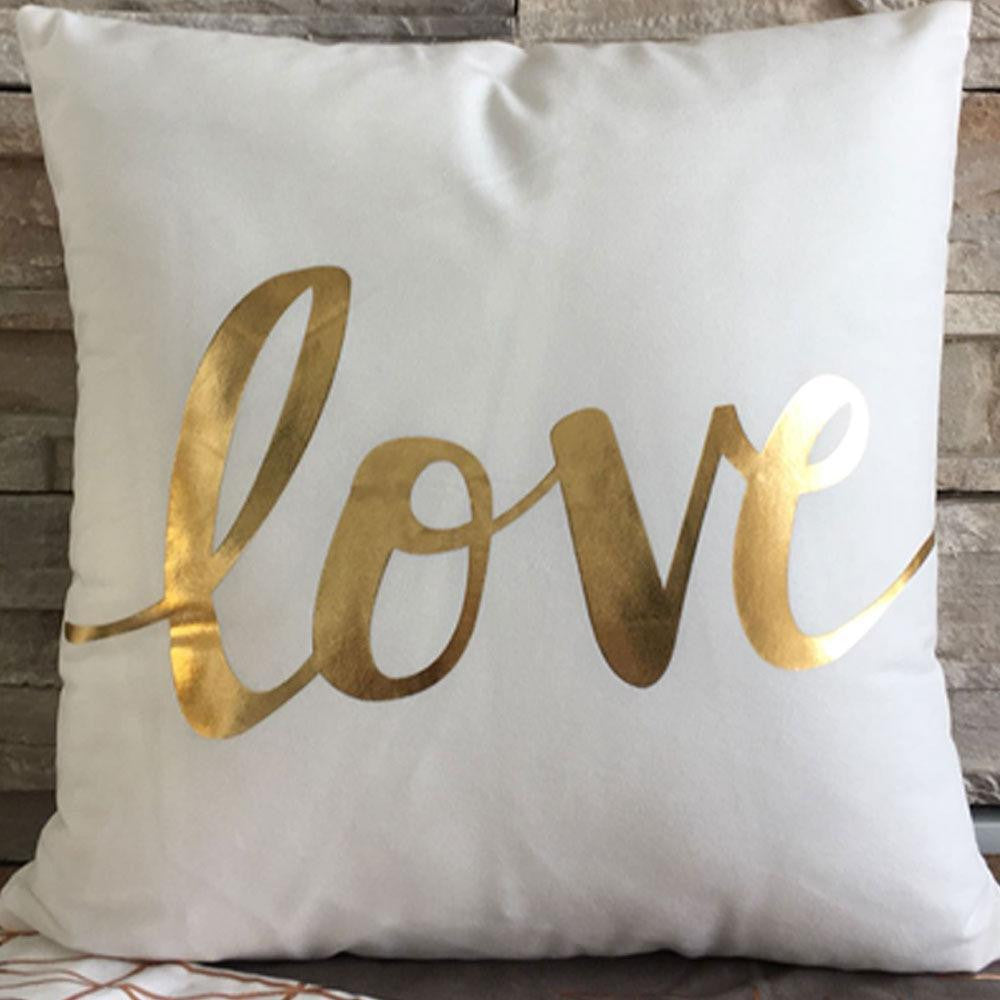 Gold Sparkle Print Cushions
