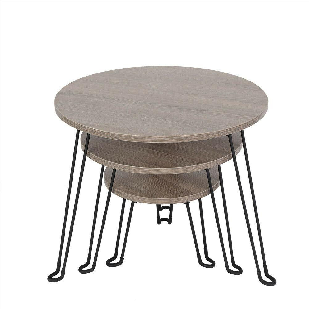 Set Of 3 Nest Wooden Coffee Tables