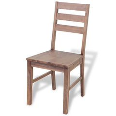 Set of 2 Solid Wood Dining Chairs - 55 x 44 x 94.5 cm