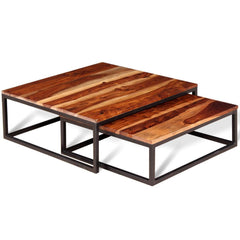 Two Piece Sheesham Nesting Coffee Table