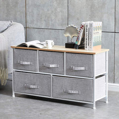 Grey Canvas Drawer Cabinet
