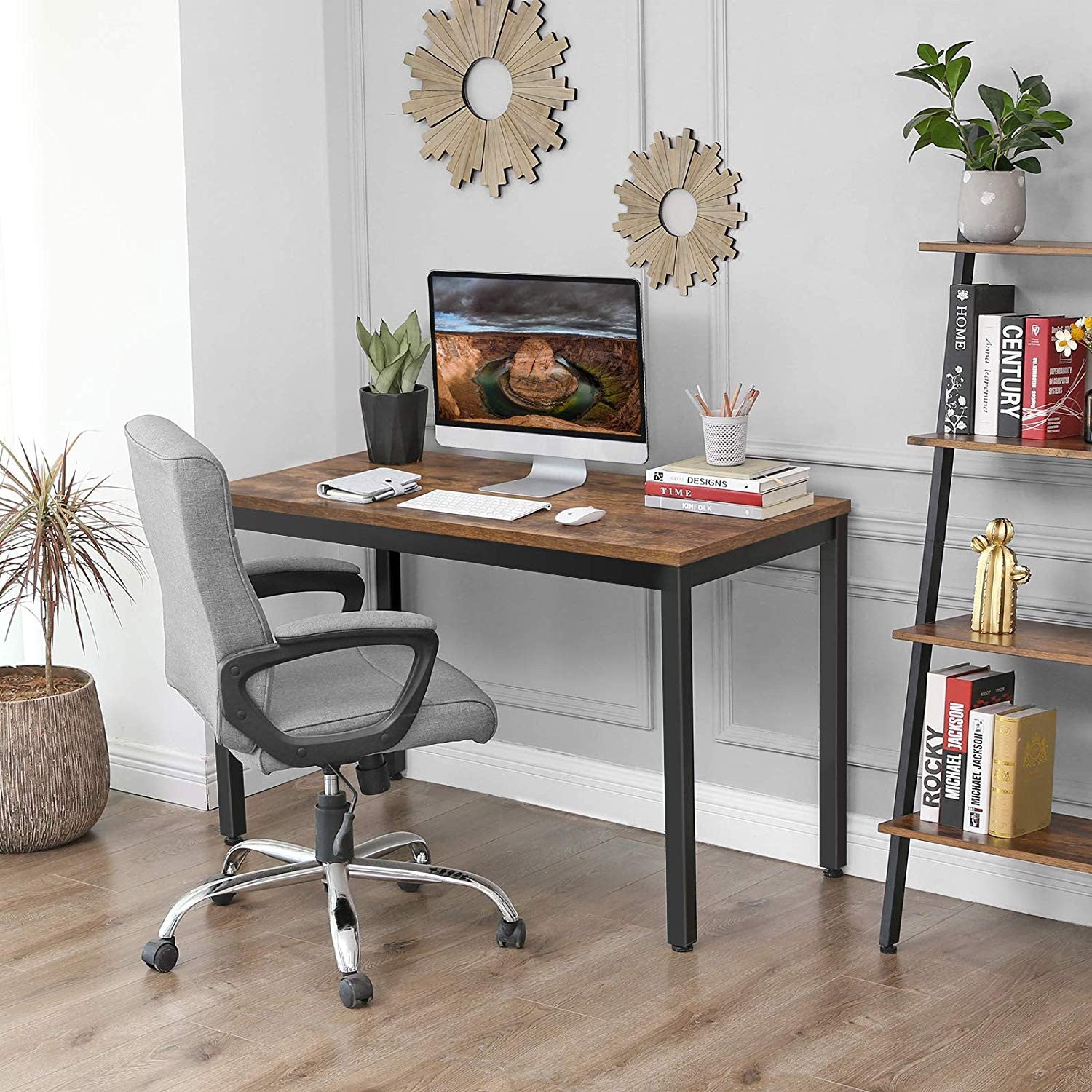 Rustic Brown Industrial Desk