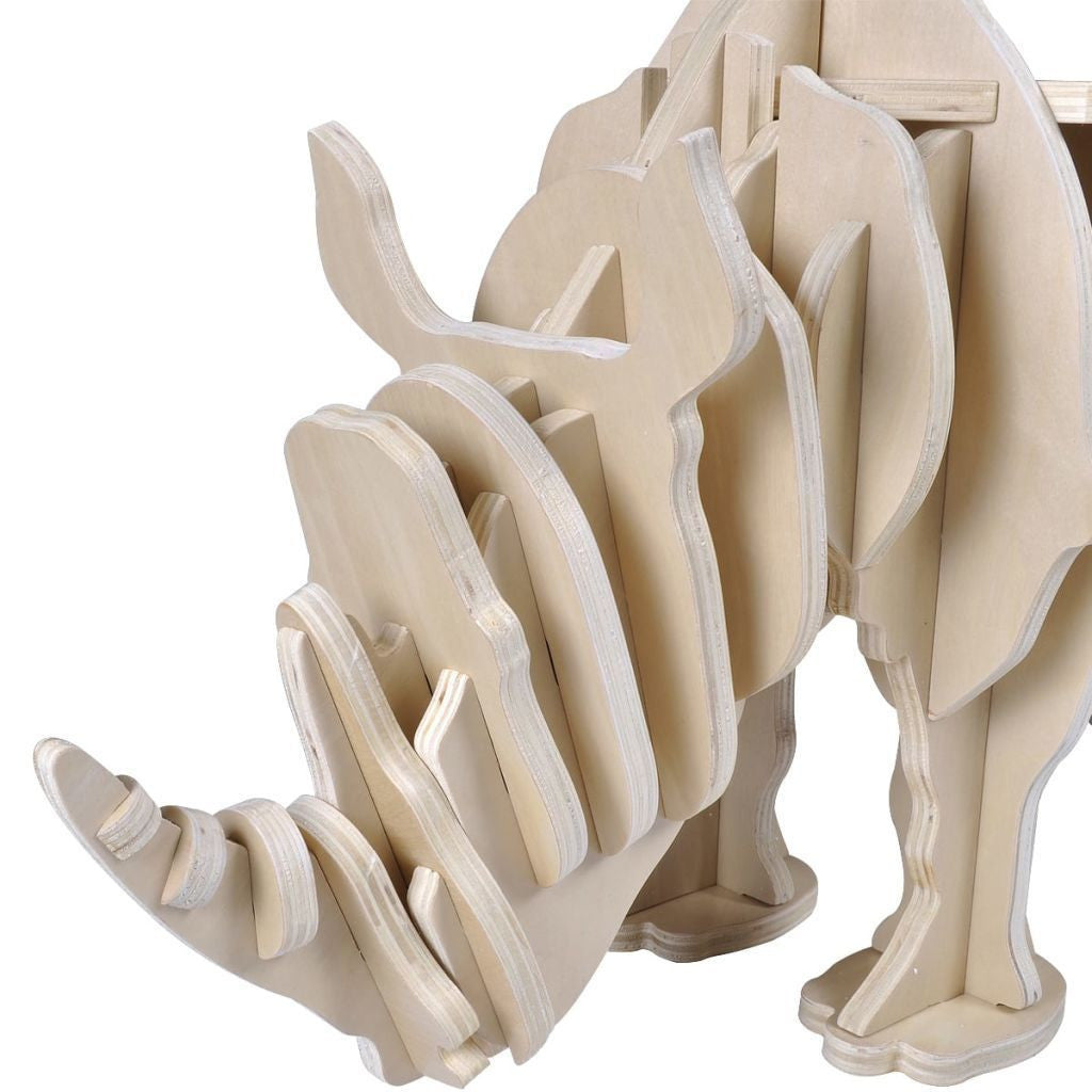 Wooden Rhino Book Organizer & Side Table