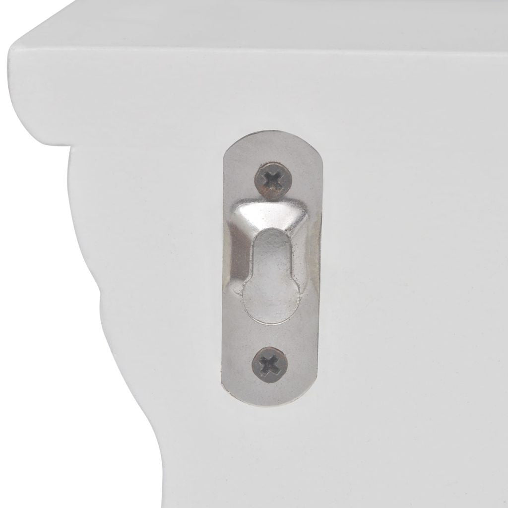 2 White Wall Shelves