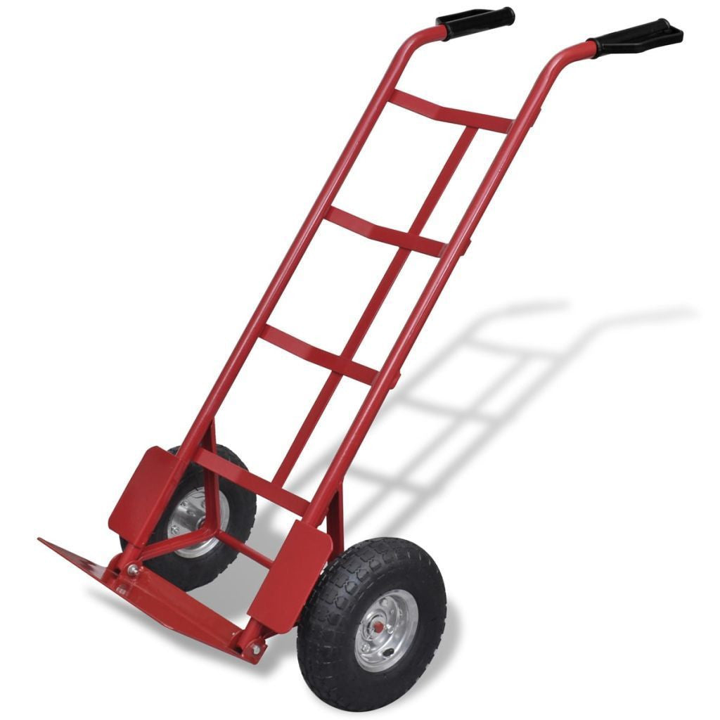 Red and Black Metal Foldable Trolley