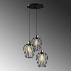 Triple Rain Drop Geometric Chandelier Lights