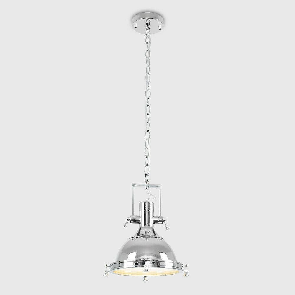 Hanging Industrial Chrome Light