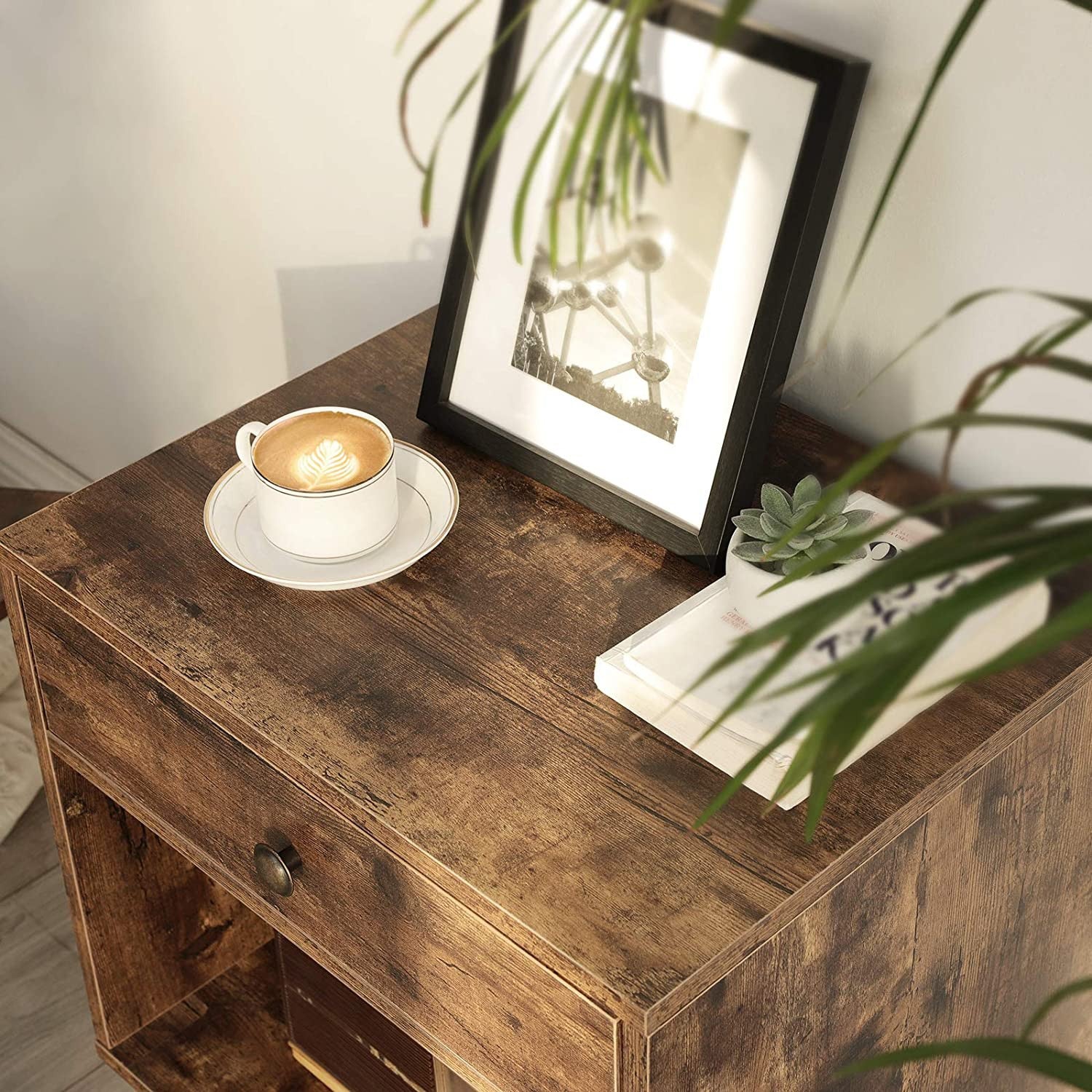 Rustic Industrial Bedside Table
