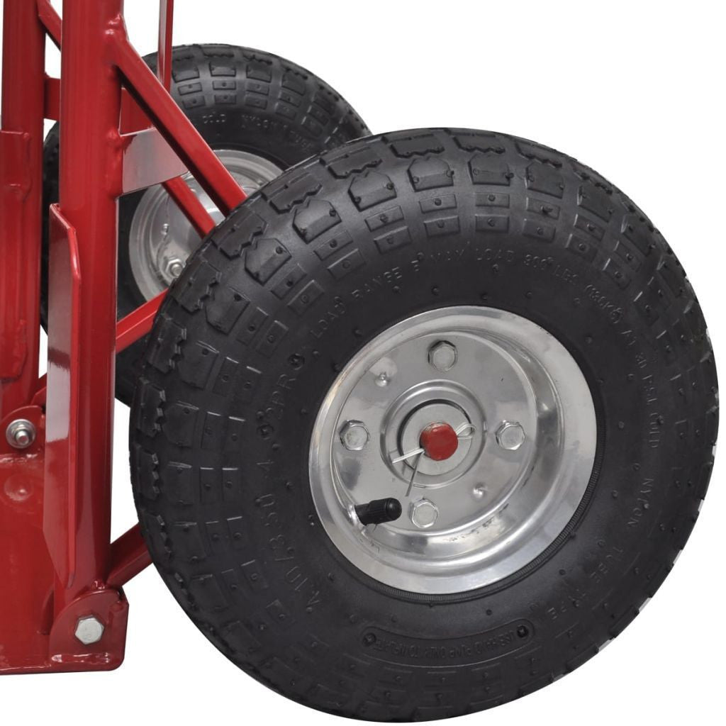 Red and Black Metal Foldable Trolley