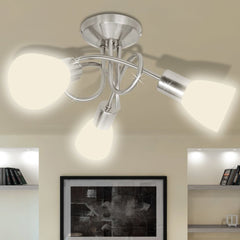 Ceiling Lamp with Glass Shades for 3 Bulbs